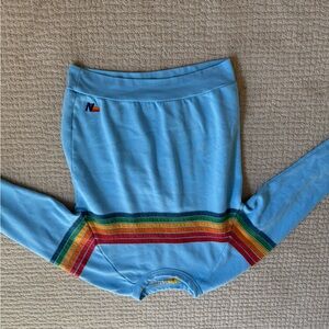 Kids Blue Rainbow Stripe Bottoms